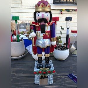 Bombay Company Christmas King Nutcracker Standing on Castle